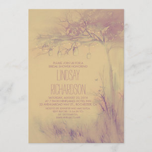 Convite Chá de panela rústico da árvore dos frascos de