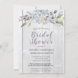 Convite Chá de panela Rústico de Barnwood Floral bonito