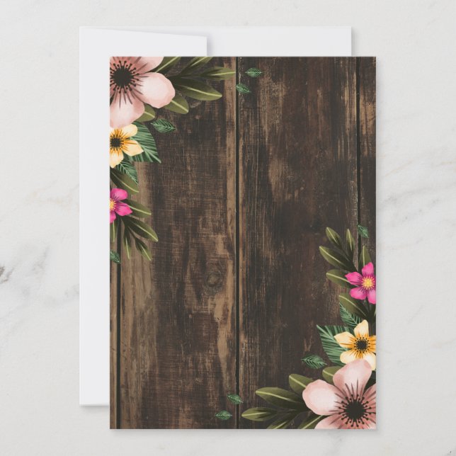 Convite Chá de panela Rústico de Celeiro Elegante (Frente)