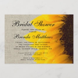 Convite Chá de panela Rústico de Girassol