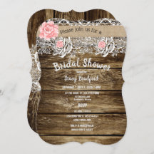 Chá de panela Rústico de Madeira e rendas