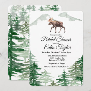 Convite Chá de panela Rústico de Mose de Árvore