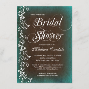 Convite Chá de panela Rústico de Terras Marrom