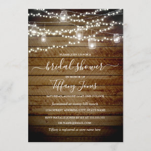 Convite Chá de panela rústico do quintal das luzes