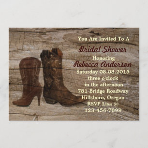 Convite chá de panela rústico do vaqueiro do país