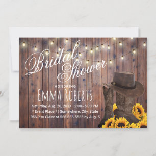 Convite Chá de panela Rústico dos Girassóis