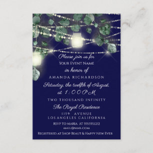 Convite Chá de panela Rústico Madeira Marinho Dourada Luze