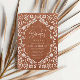 Convite Chá de panela Rústico Mexicano Papel Picado