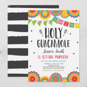 Convite Chá de panela Santa Guacamole Fiesta Cactus