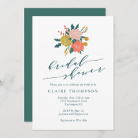 Chá de panela Simples de Arte Floral Elegante Boho