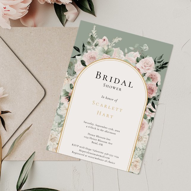 Convite Chá de panela Simples de Sage de Arca Dourada Dust (Criador carregado)