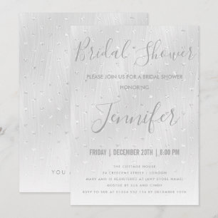 Convite CHÁ DE PANELA SIMPLES de Tinta do Shimmer Silver