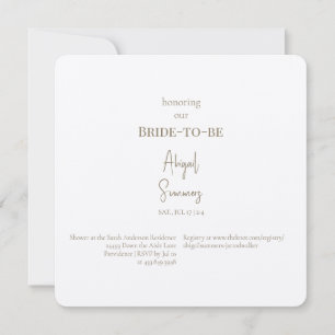 Convite Chá de panela simples e minimalista moderno