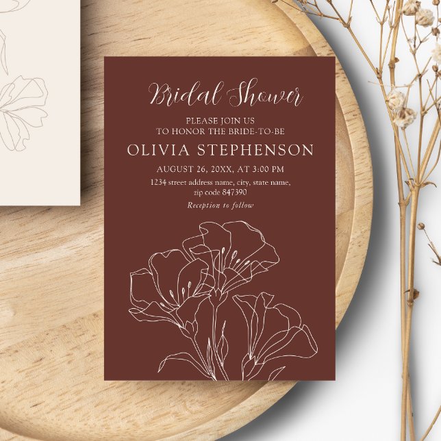 Convite Chá de panela Simples Elegante Caligrafia (Criador carregado)