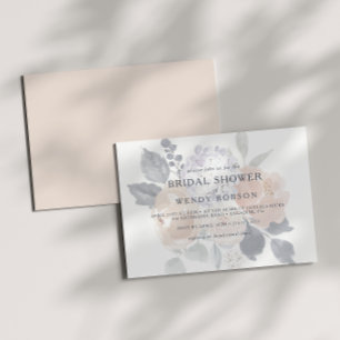Convite Chá de panela Simples Russo Floral Horizontal Inv