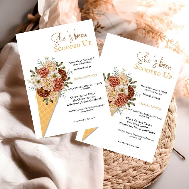 Convite chá de panela sorvete que ela foi arrastada (Criador carregado)