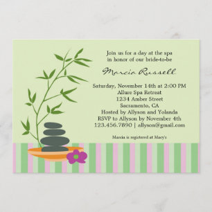 Convite Chá de panela Spa