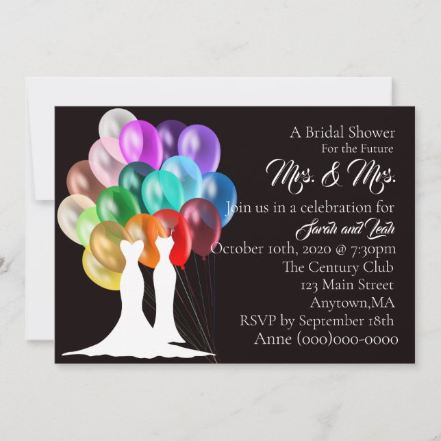 Convite Chá de panela Sra. & Sra. (Frente)