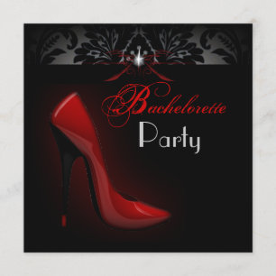 Convite chá de panela Stiletto vermelho