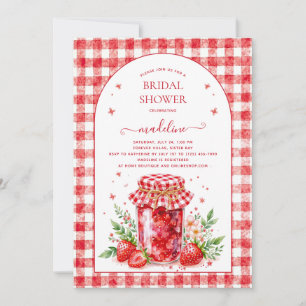 Convite Chá de panela Strawberry Jam Gingham