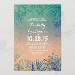 Convite Chá de panela submarino do Teal de Praia