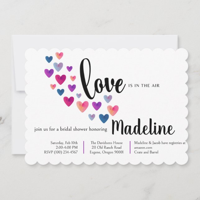 Convite Chá de panela Swetheart (Frente)