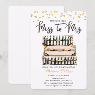 Convite Chá de panela temático do viagem