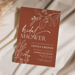 Convite Chá de panela Terracotta Elegante