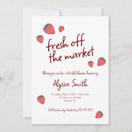 Convite Chá de panela Themed de Morango