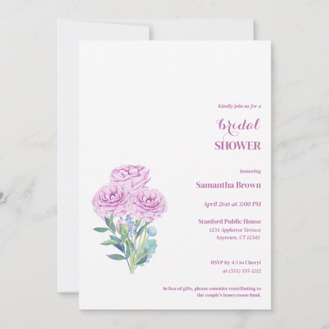 Convite Chá de panela totalmente personalizável aleatório (Frente)