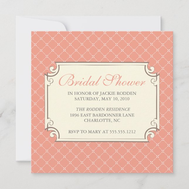 Convite chá de panela {trellis} (Frente)