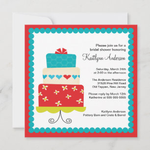 Convite Chá de panela Trendy Cake