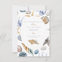 Convite Chá de panela Tropical Beach Shell