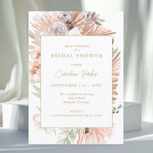 Convite Chá de panela tropical do Modern Boho