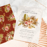 Convite Chá de panela Tropical Floral Vintage<br><div class="desc">Este maravilhoso design apresenta um tema de estilo de colheita tropical.</div>