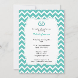 Convite Chá de panela Turquesa Ferraduras Cavalas Convidam