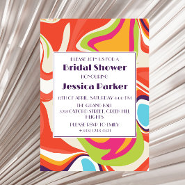 Convite Chá de panela Único do Mármaco Líquido Moderno