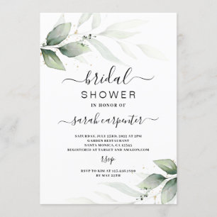 Convite Chá de panela verde