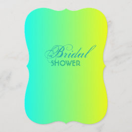 Convite chá de panela verde-amarelo-turquesa moderno