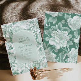 Convite Chá de panela Verde da Chinoiserie Sage