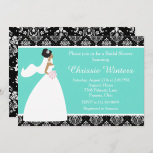 Convite Chá de panela Verde Damask