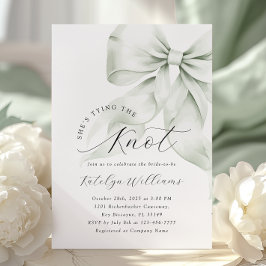 Convite Chá de panela Verde Elegante