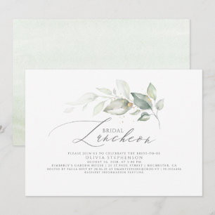 Convite Chá de panela Verde Legante de Luncheon Bridal