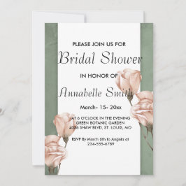 Convite chá de panela verde-moda