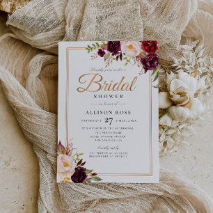 Convite chá de panela vermelho brilhante