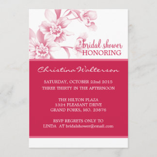 Convite Chá de panela vermelho e cor-de-rosa do batom das