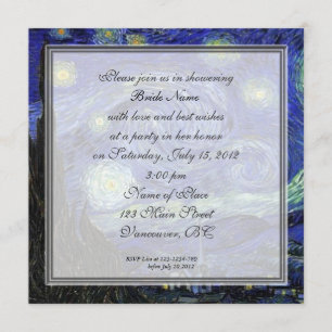 Convite Chá de panela,Vincent van Gogh, Starry Night