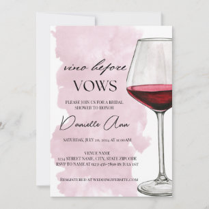 Convite Chá de panela Vino Before Vows