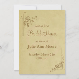 Convite Chá de panela Vintage