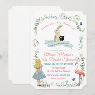 Convite Chá de panela Vintage Alice no País das Maravilh